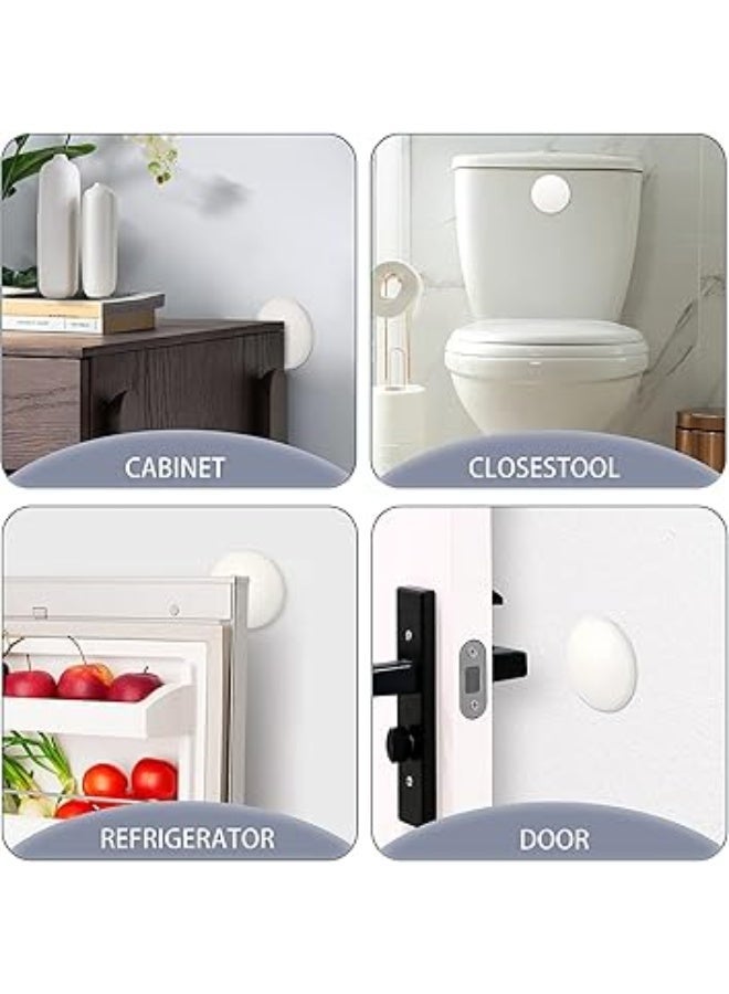 12 Pcs Silicone Door Wall Protector, Self-Adhesive Wall Bumper Pads, 1.57" White Shock Absorbing Door Stoppers, Quiet Anti-Collision Pads for Cabinet, Toilet Lid, Furniture - Image 5