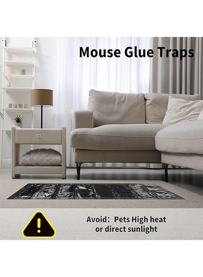 GREEN KILLER 4 Pcs 47 Inch Ultra Large Sticky Mouse Glue Traps, for Rats Roaches Rodents Heavy Duty Pre Baited Mats Indoor Outdoor Catch Pest - Black - Image 4