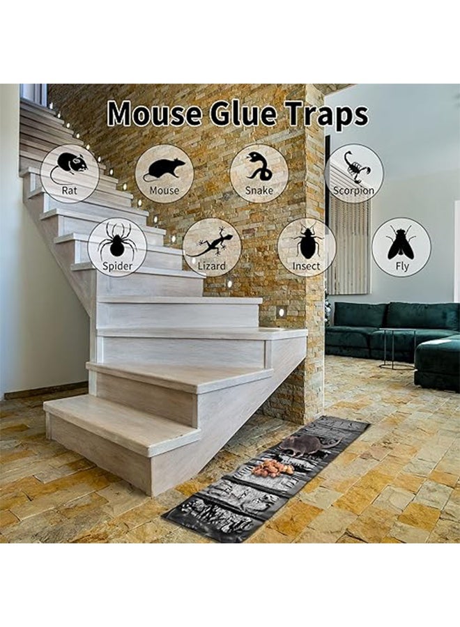GREEN KILLER 4 Pcs 47 Inch Ultra Large Sticky Mouse Glue Traps, for Rats Roaches Rodents Heavy Duty Pre Baited Mats Indoor Outdoor Catch Pest - Black - Image 5