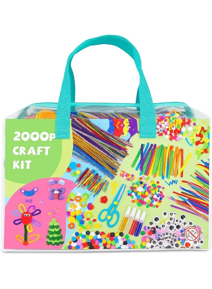 All-in-One Arts & Crafts Supplies Kit for Kids – DIY Creative Craft Box with Pom-Poms, Beads, Pipe Cleaners, Googly Eyes & More – Art Set for Toddlers, Boys & Girls Ages 4-12 - Image 1
