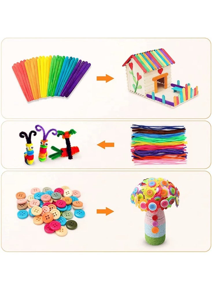 All-in-One Arts & Crafts Supplies Kit for Kids – DIY Creative Craft Box with Pom-Poms, Beads, Pipe Cleaners, Googly Eyes & More – Art Set for Toddlers, Boys & Girls Ages 4-12 - Image 5