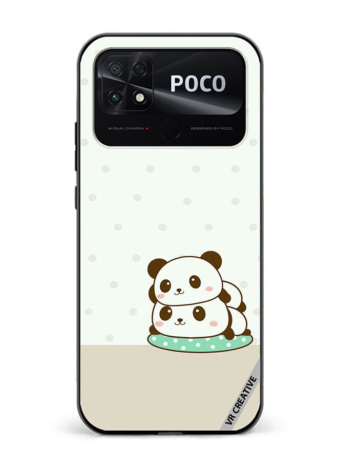 VR CREATIVE Protective Case Cover For Xiaomi Poco C40 Panda Design Multicolour - Image 1