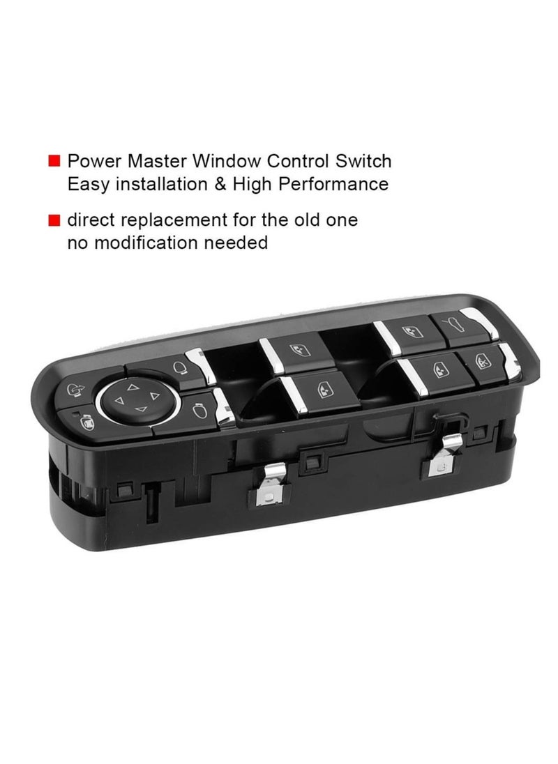 Generic Master Power Window Switch For Front Driver Side Window Door Control Switch Fit for Porsche Cayenne Model 2011-2016 Black Color  - Image 2