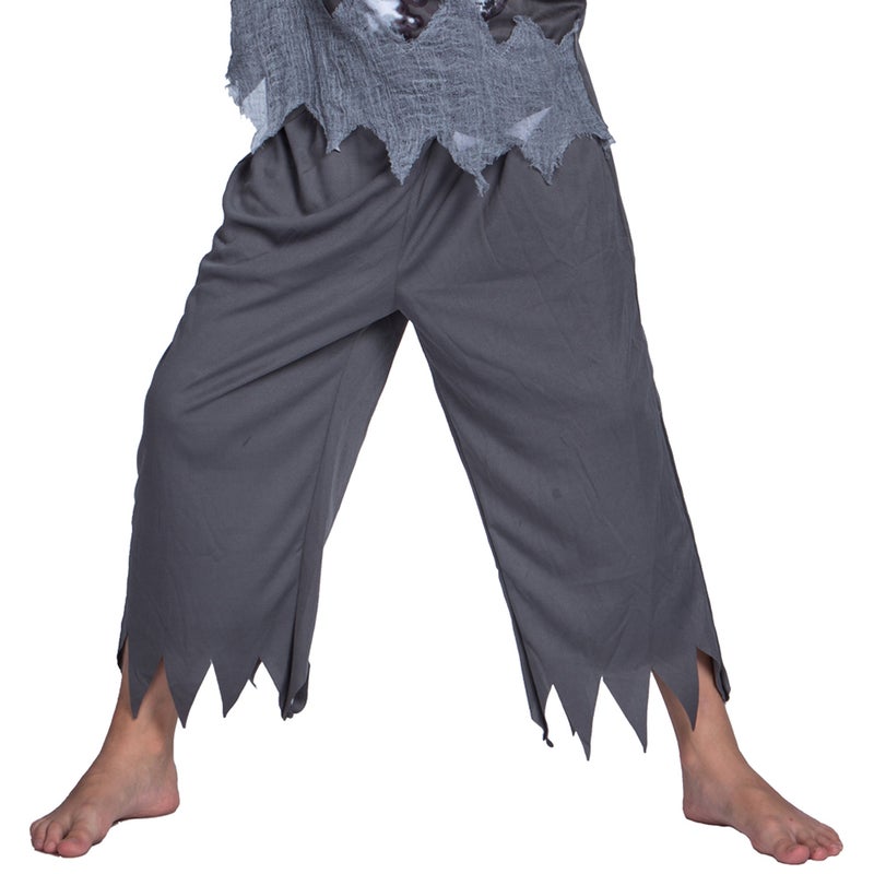 Unisex Child Halloween Skeleton Zombie Costumes Shirt + Pants Kit Masquerade Cosplay Party Props--M Size for 5-7 Years Old Kids - Image 2