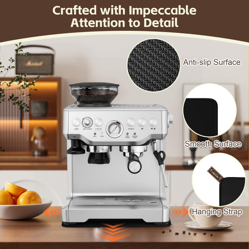 SEOIMU Sliding Mat for Breville 870XL Espresso Machine, Smooth Glide with Anti-Slip Base, with Hanging Strap, Clean Easily, Protects Kitchen Countertop, Sturdy Mat for Breville Espresso Machine Accessories - Image 3