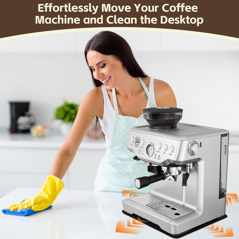 SEOIMU Sliding Mat for Breville 870XL Espresso Machine, Smooth Glide with Anti-Slip Base, with Hanging Strap, Clean Easily, Protects Kitchen Countertop, Sturdy Mat for Breville Espresso Machine Accessories - Image 4