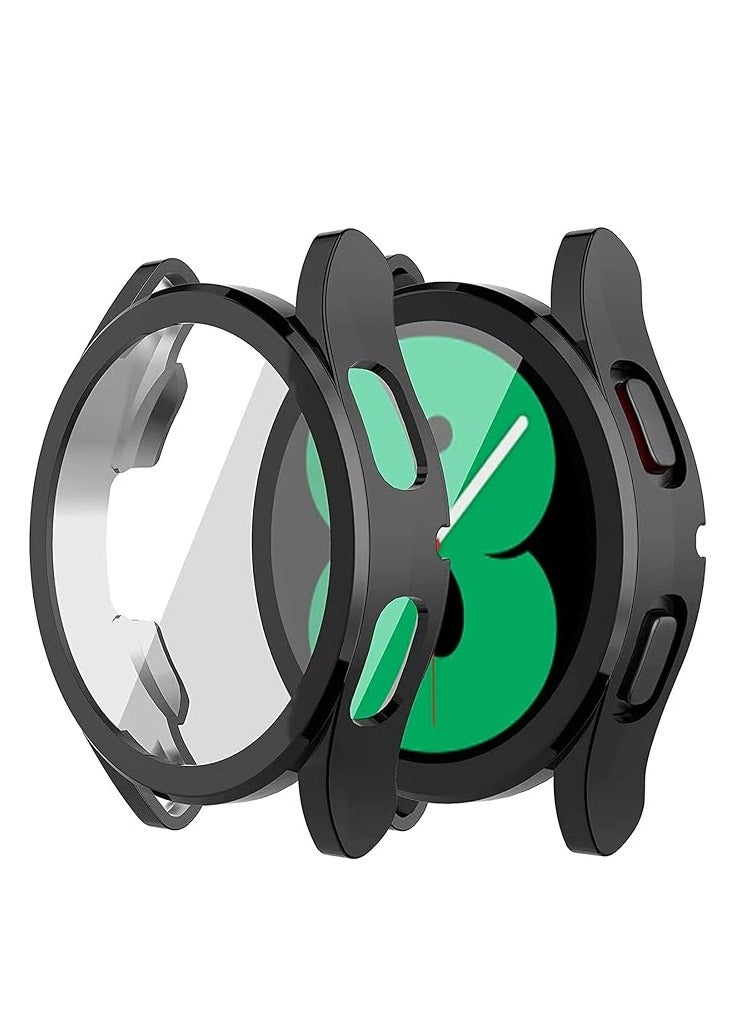 Soft TPU Cover Bumper Full Screen Protective Case for Samsung Galaxy Watch 5 44mm (Black)