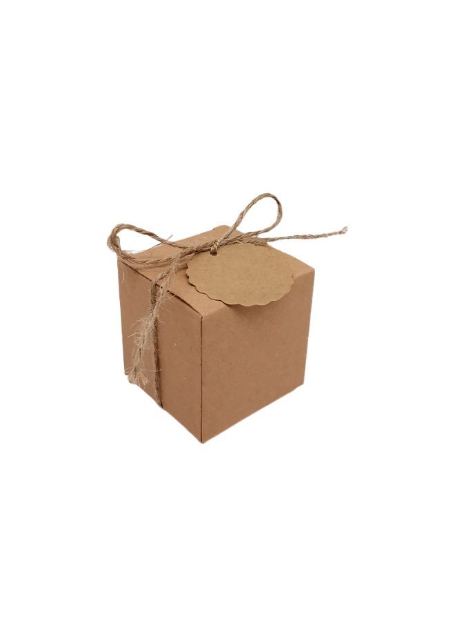 Luxury rustic cardboard gift boxes with rope - 50 pieces - perfect for gift wrapping and events - Image 3