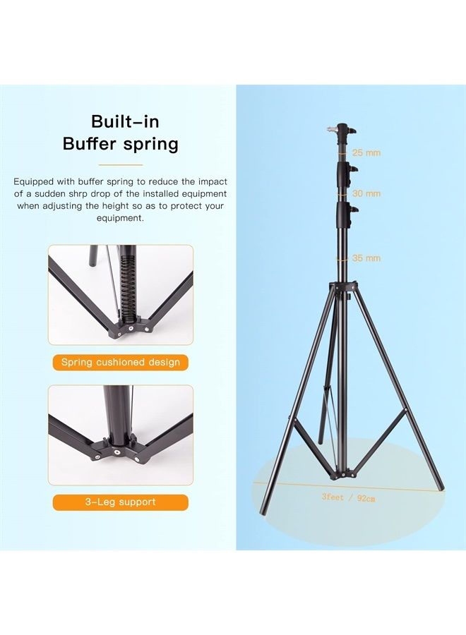 Godox Aluminum Photography Light Tripod Stand for Studio Photographic Lighting, Softboxes, Umbrellas, Backgrounds - 240CM, 94 Inches - Image 3