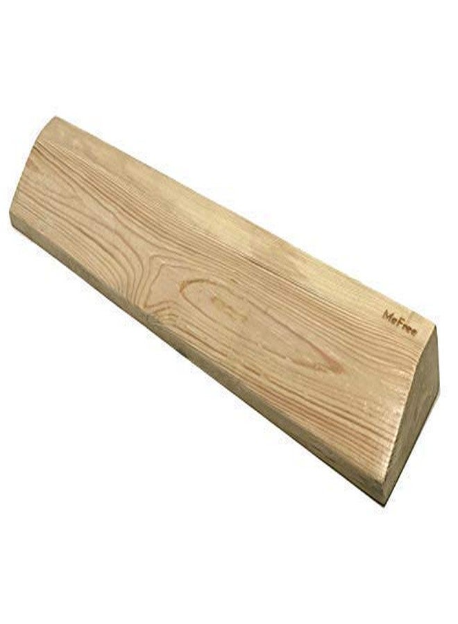 MeFree Wooden Yoga Slanting Plank | Solid Pinewood & Slip-Resistant | Inclined Yoga Prop for Proper Posture | 61 × 9.4 × 3 cm (Light Brown) - Image 2
