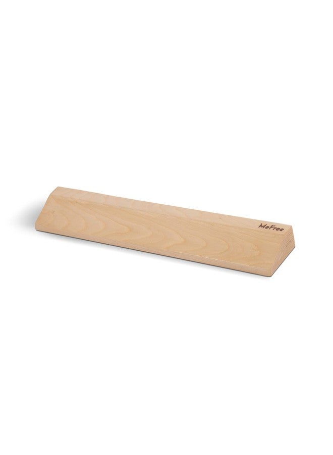 MeFree Wooden Yoga Slanting Plank | Solid Pinewood & Slip-Resistant | Inclined Yoga Prop for Proper Posture | 61 × 9.4 × 3 cm (Light Brown) - Image 1