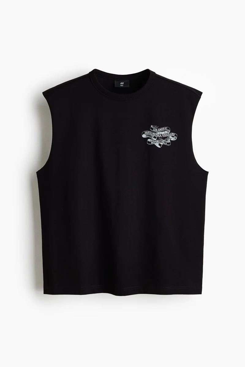 H&M  Loose Fit Printed vest top for Men | Best Price UAE