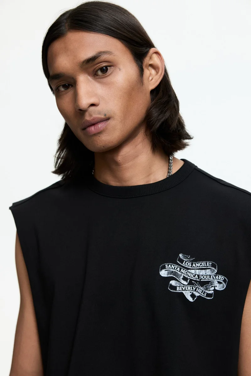 H&M  Loose Fit Printed vest top for Men | Best Price UAE