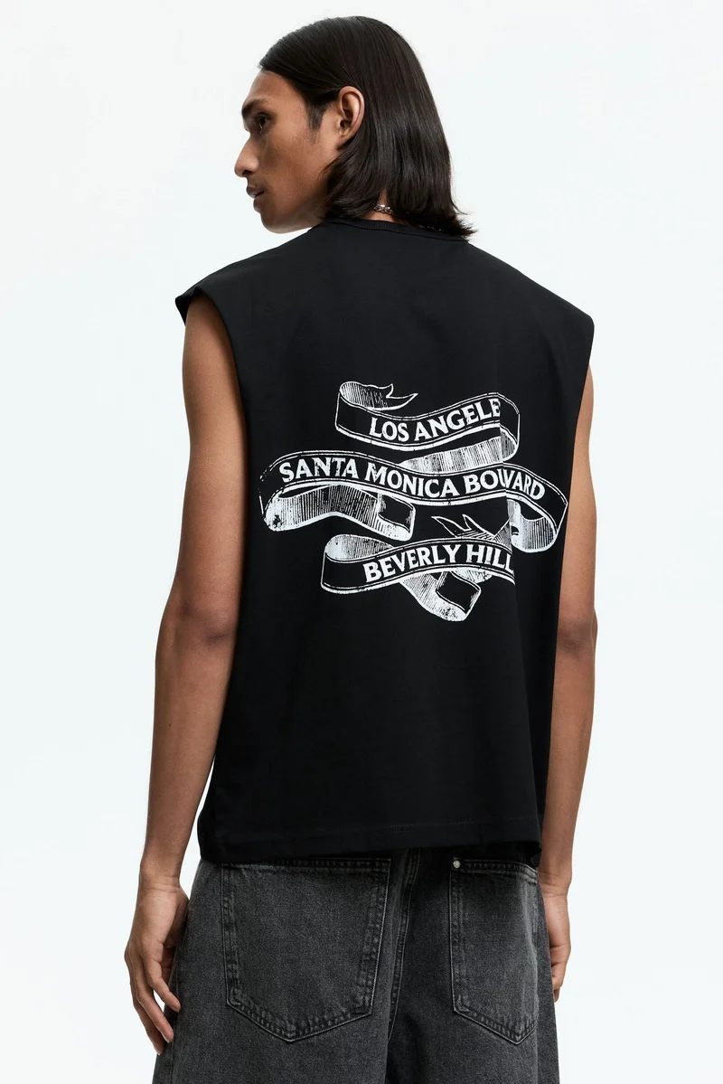 H&M  Loose Fit Printed vest top for Men | Best Price UAE