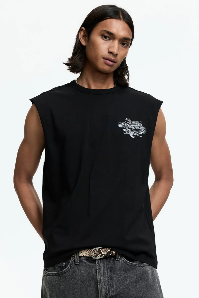 Loose Fit Printed vest top