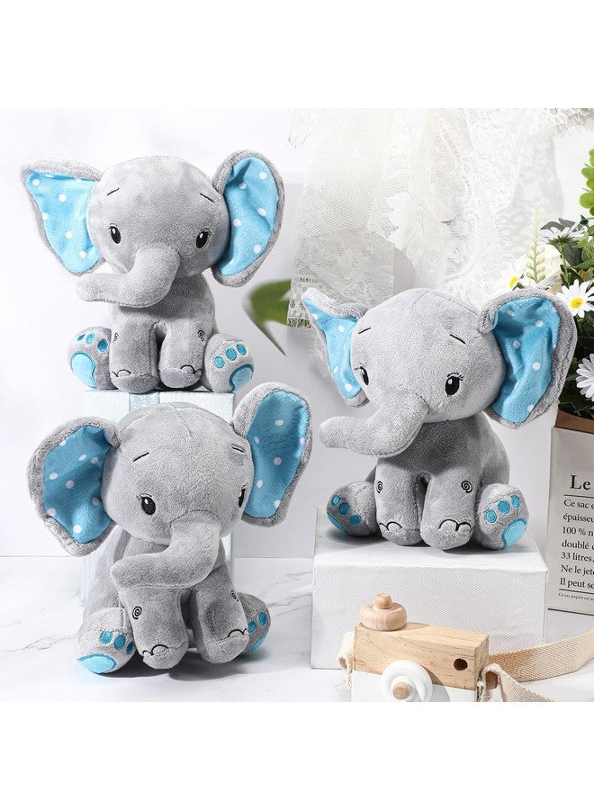 Zomiboo 3 Pieces Elephant Stuffed Animal 8 Inch Baby Stuffed Elephant Animal Plush Toy Gift Baby Girl Boys Bed Decor (Cute Style) - Image 4