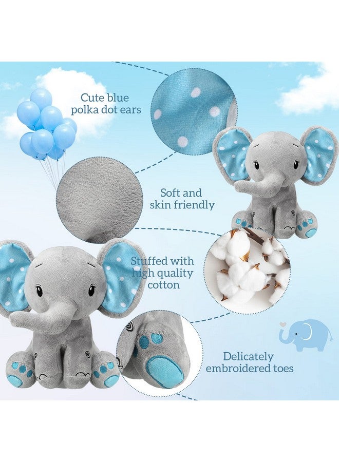 Zomiboo 3 Pieces Elephant Stuffed Animal 8 Inch Baby Stuffed Elephant Animal Plush Toy Gift Baby Girl Boys Bed Decor (Cute Style) - Image 3