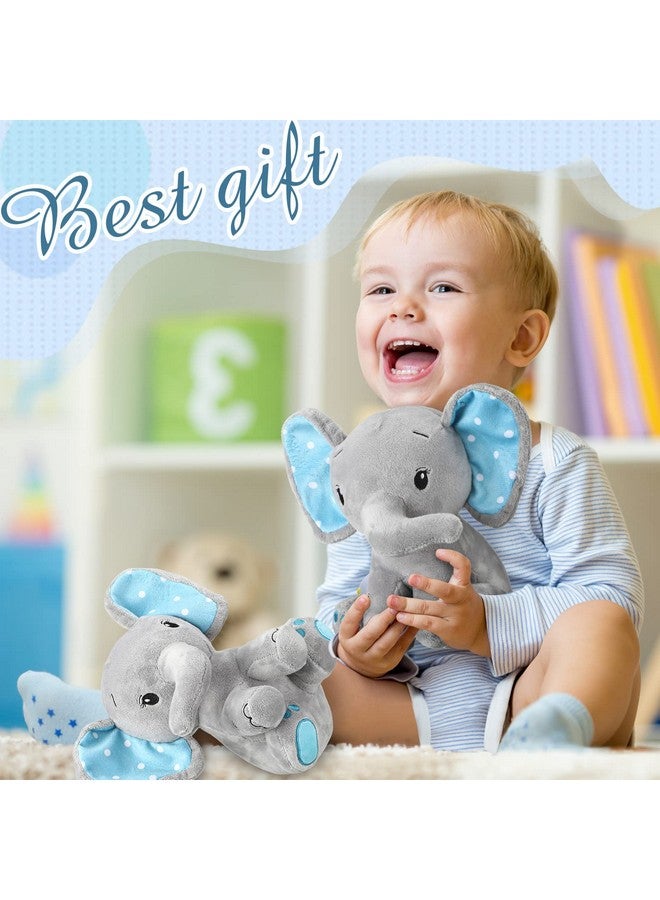 Zomiboo 3 Pieces Elephant Stuffed Animal 8 Inch Baby Stuffed Elephant Animal Plush Toy Gift Baby Girl Boys Bed Decor (Cute Style) - Image 5