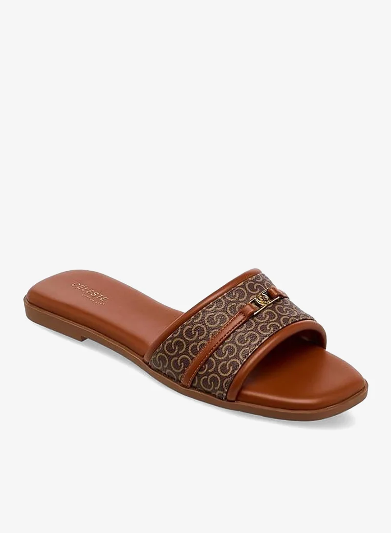 سيليست Women Monogram Accent Flat Sandals