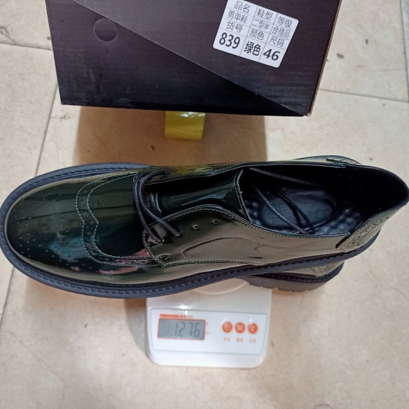 Men'S Shoes Plus Size New Casual Leather Shoes Fashion Men'S Thick-Soled Bright Leather Shoes British Wind Big Toe Shoes - Image 5