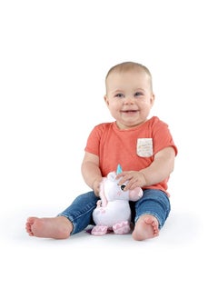 Bright Starts Bright Starts Unicorn Sparkle & Shine Plush Take-Along Stroller or Carrier Toy, Ages 0 Month+, Pink  - Image 1