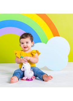 Bright Starts Bright Starts Unicorn Sparkle & Shine Plush Take-Along Stroller or Carrier Toy, Ages 0 Month+, Pink  - Image 2