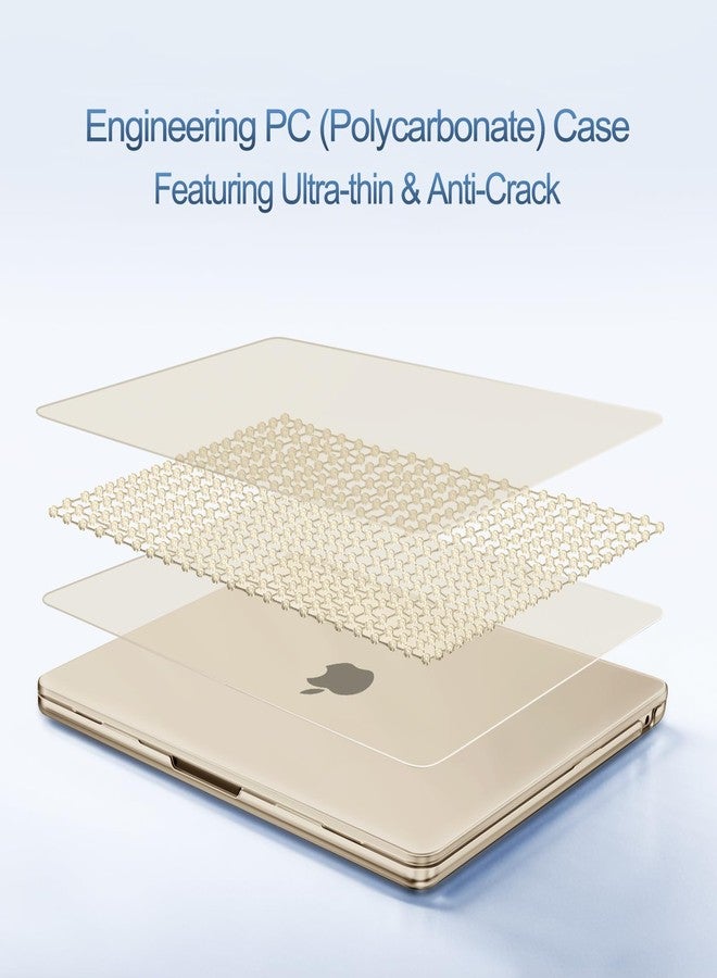 موسيسو جراب MOSISO متوافق مع MacBook Air مقاس 13 بوصة (2025-2022) M4 A3240 M3 A3113 M2 A2681، مزود ببصمة Touch ID، وغطاء بلاستيكي، وغطاء لوحة مفاتيح، وواقي شاشة، وحقيبة. متوافق أيضًا مع MacBook Air مقاس 13.6 بوصة، لون كريستال ستارلايت. - Image 4