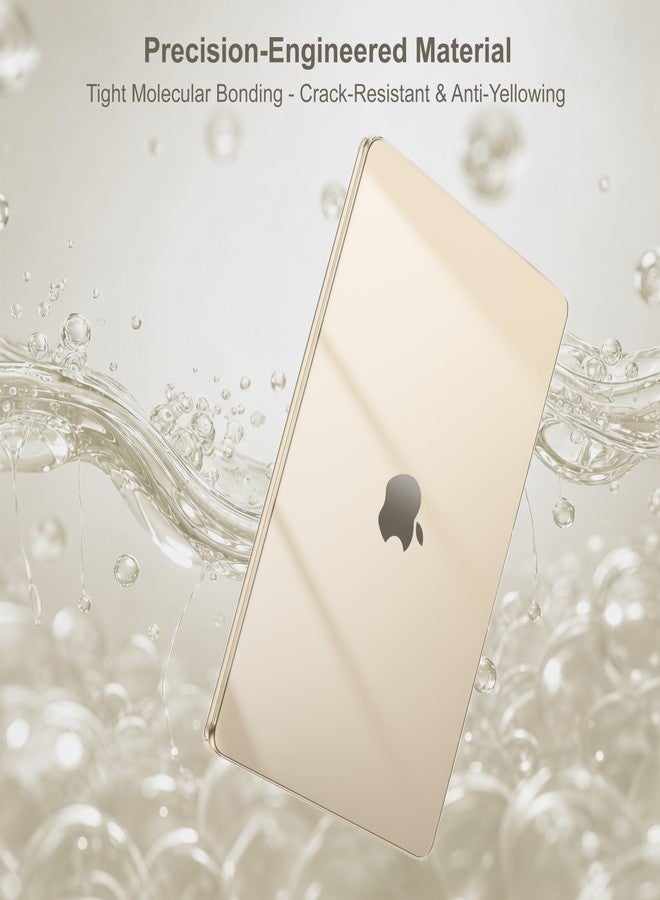 موسيسو جراب MOSISO متوافق مع MacBook Air مقاس 13 بوصة (2025-2022) M4 A3240 M3 A3113 M2 A2681، مزود ببصمة Touch ID، وغطاء بلاستيكي، وغطاء لوحة مفاتيح، وواقي شاشة، وحقيبة. متوافق أيضًا مع MacBook Air مقاس 13.6 بوصة، لون كريستال ستارلايت. - Image 3