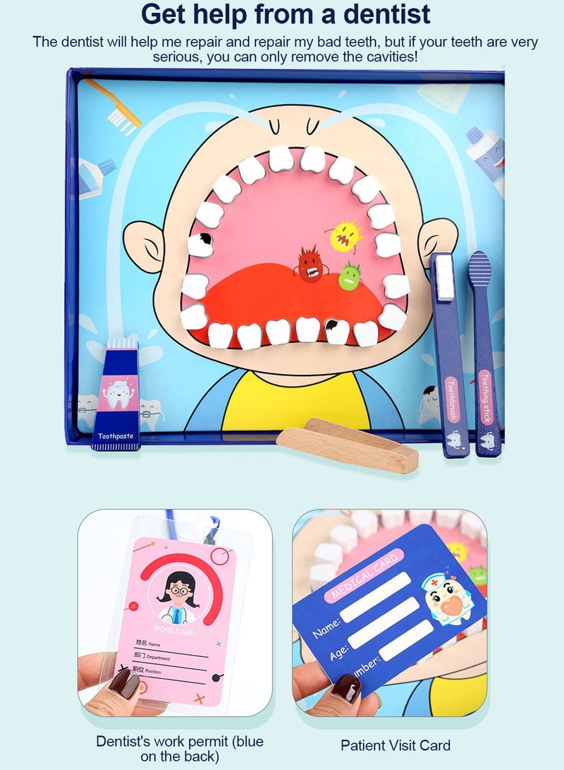 MaBaby Children's Play Home Little Dentist Toy Set Doctor Kit for Kids Toys for Girls Boys Dentist Kit for Kids Pretend Play Doctor Kit Kids Doctor Kit Realistic Medical Dr Kit Toys for Toddler - Image 2
