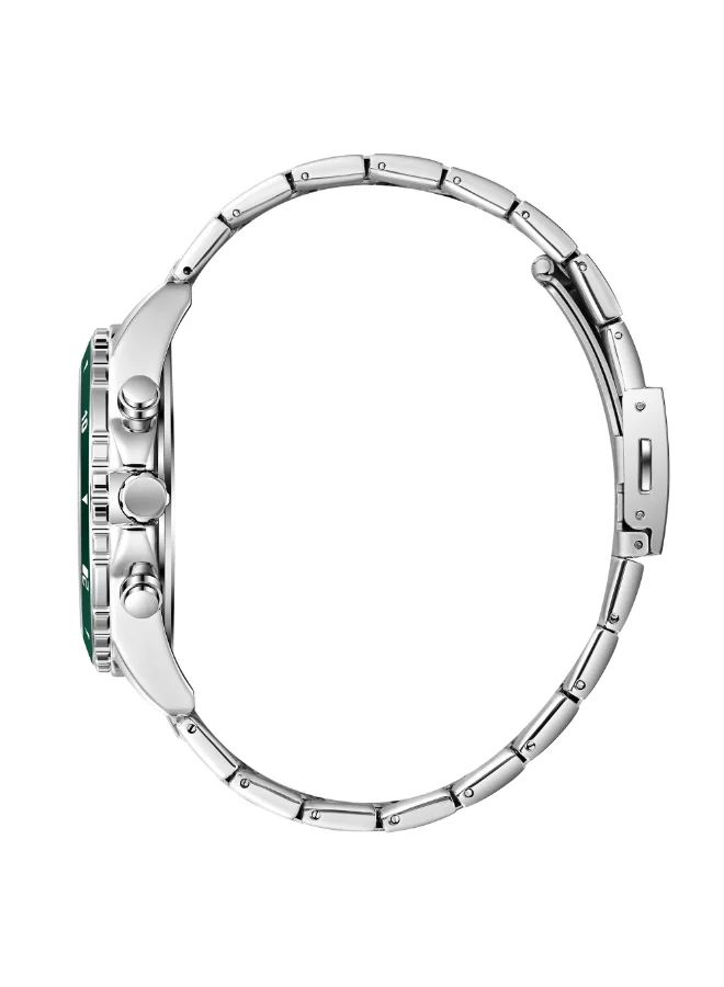 Lee Cooper Dark Green Men's Metal Multi Function Watch LC08217.370 - 44 mm for Men | Best Price UAE