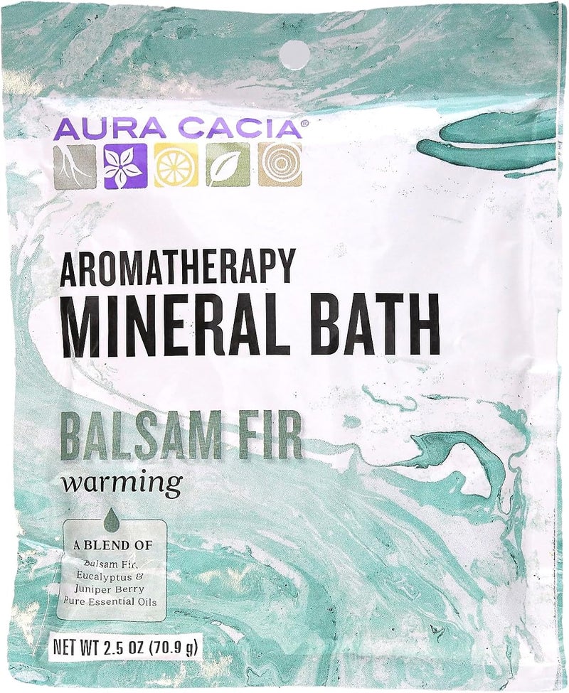 Aura Cacia Aromatherapy Mineral Bath with Warming Balsam Fir - 2.5 oz (70.9 g) - Image 1
