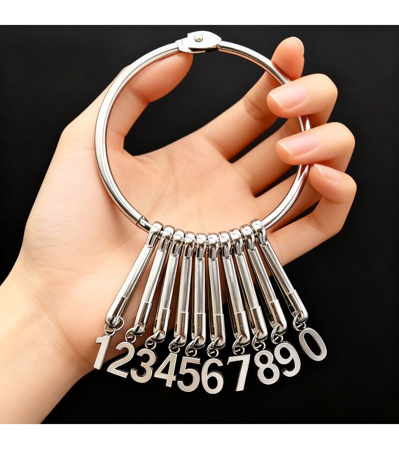 Stainless Steel Key Ring Holder For Warehouse Hotel Office Multi Key Management Numbered Thickened Classifiable Organization Tool - Image 1