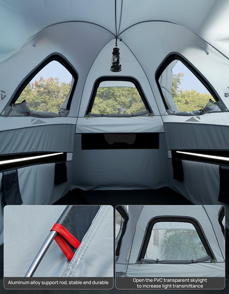 JOYTUTUS Cybertruck Tent with Awning, Waterproof PU 2000mm Double Layer for 2 People, Truck Bed Tailgate Camping Tent Canopy for Cybertruck - Image 4