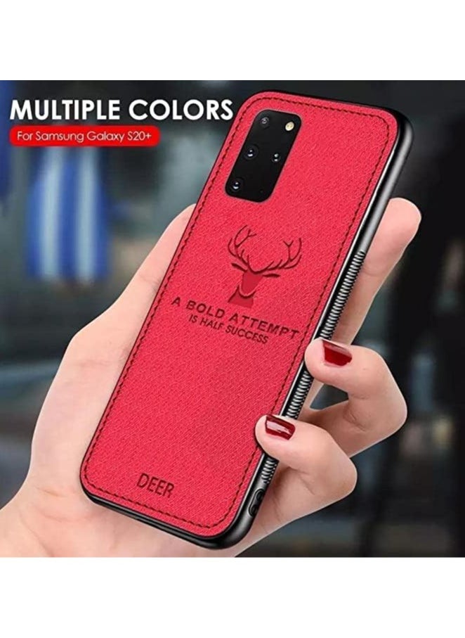 Generic - Digital Luxury Soft Texture Patterned TPU Cloth Case, Dirt-Resistant, Anti-Shock, Fingerprint, Full Body Protective for iPhone 12 Pro Max (Red) - Image 1