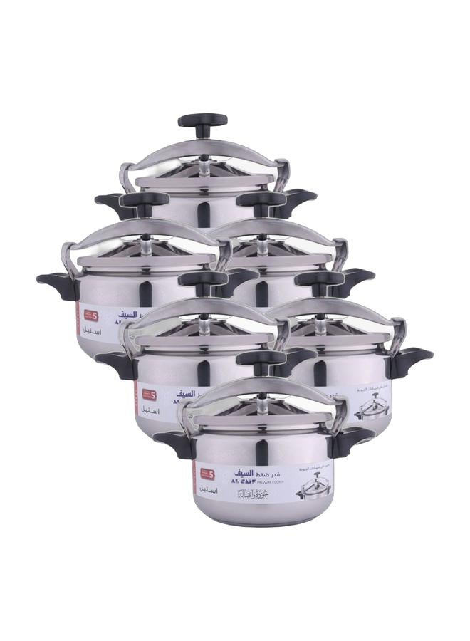 السيف  طقم 6 قطع قدر ضغط من الستانلس ستيل سعة 9 لتر - Image 1