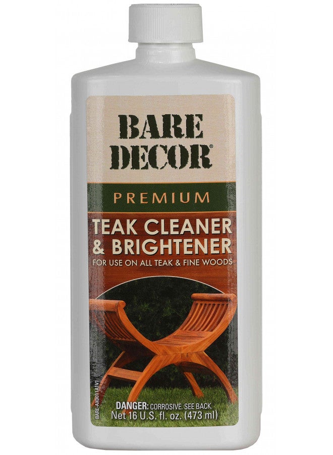 Bare Decor Premium Teak Cleaner for Home & Marine Use, 16oz, White