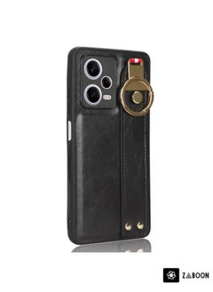 Zaboon Protective Case For Redmi Note 12 Pro 5G Global Wristband Leather Back  - Image 1
