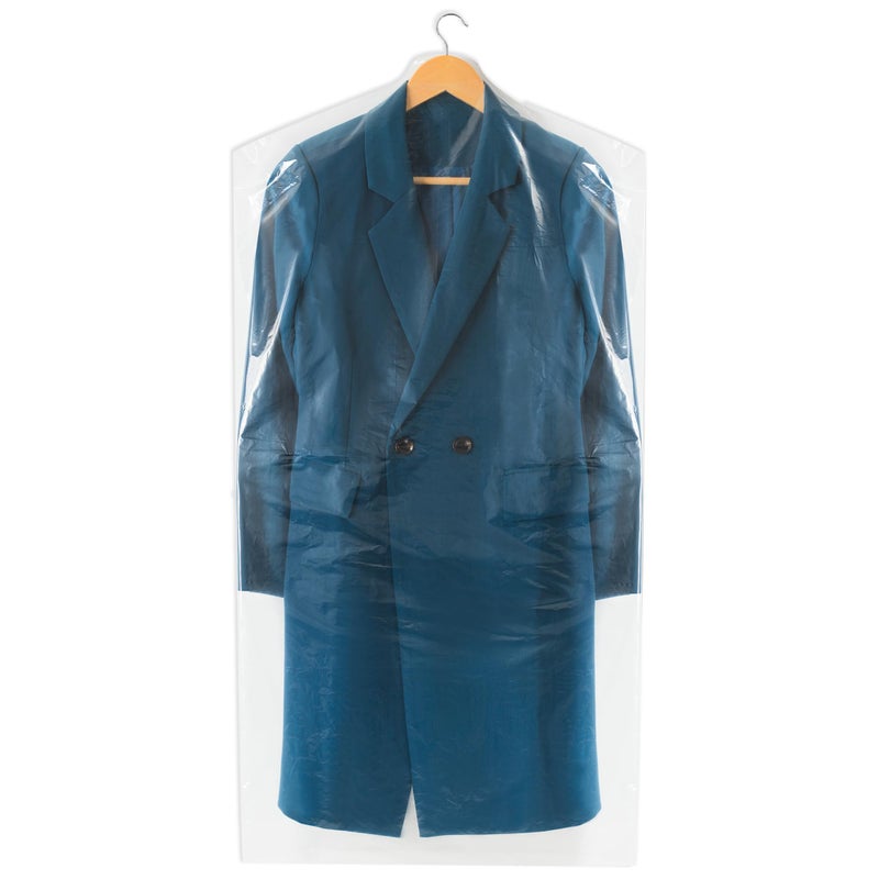 Storage Standard 60 حزمة من أكياس التنظيف الجاف للملابس بطول 40 بوصة - أكياس ملابس بلاستيكية شفافة لتعليق الملابس، منظف جاف، غطاء ملابس بلاستيكي لبدلات المعطف والقميص والسراويل - Image 1