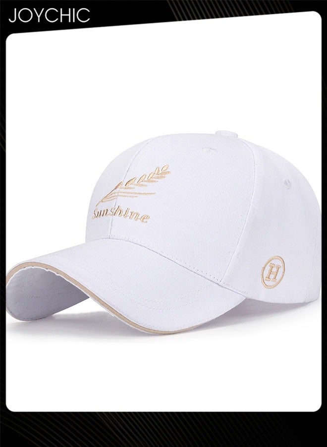 NIBEMINENT Anti-UV Breathable Quick-drying Baseball Cap Spring Summer Autumn Embroidered Casual Hat for Women Men Youth Outdoor Sport White - Image 3