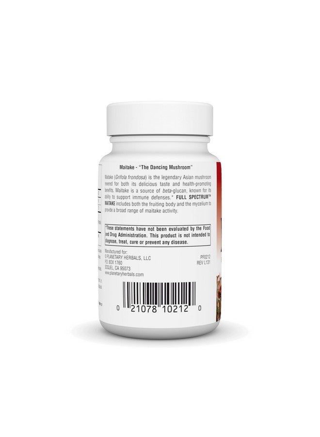 Planetary Herbals Full Spectrum Maitake Mushroom Tablets, 600 mg, 60 Count - Image 3