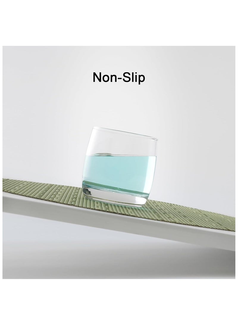 آنا طقم 4 قطع من حصائر الطعام الدائرية بحجم 35 سم مصنوعة من PVC بتصميم محبوك شبيه بالبamboo - حصائر مقاومة للبقع والمياه وحرارة الطعام، مناسبة لتناول الطعام في المناسبات العائلية والOutdoor. - Image 2