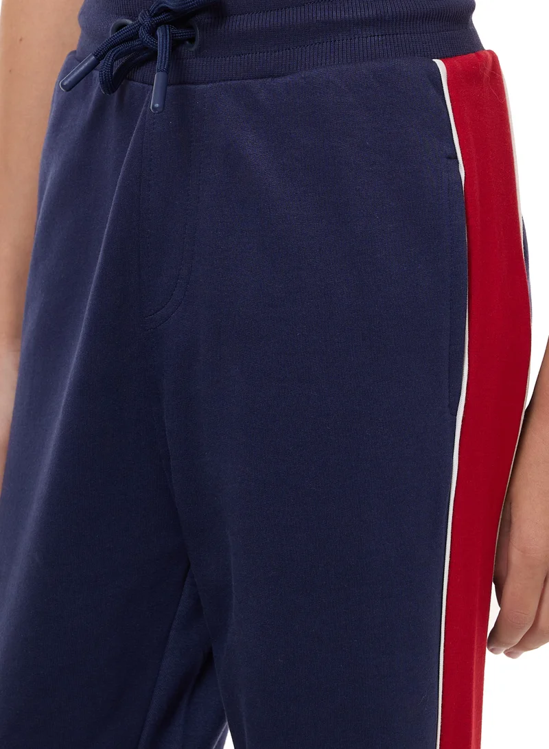 victor and jane Boys' 2-Piece Hoodie and Jogger Set - Red/Navy