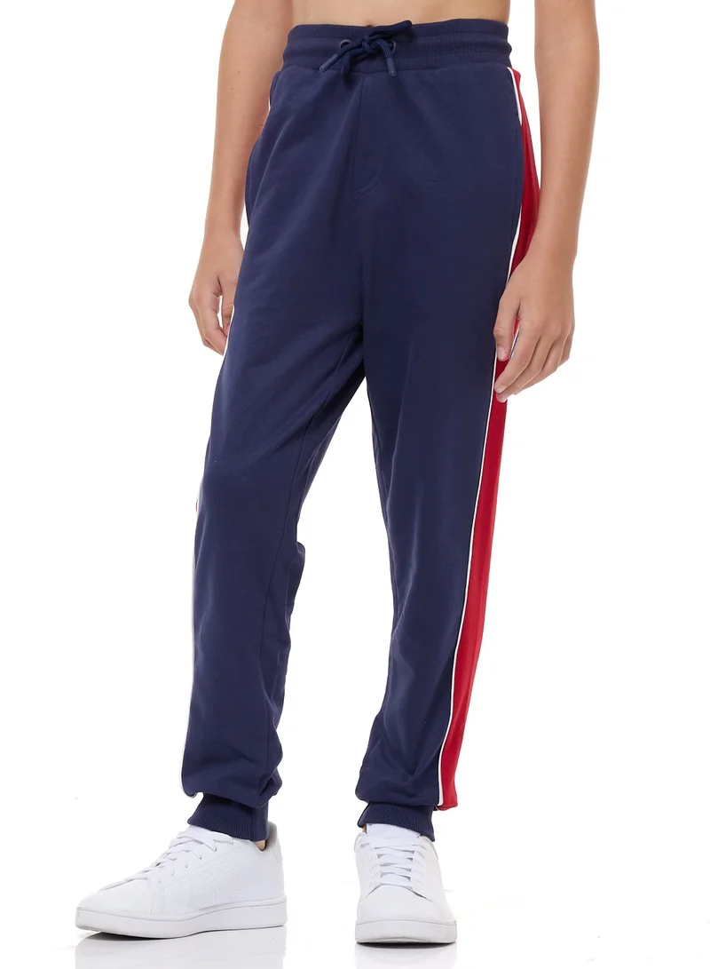 victor and jane Boys' 2-Piece Hoodie and Jogger Set - Red/Navy