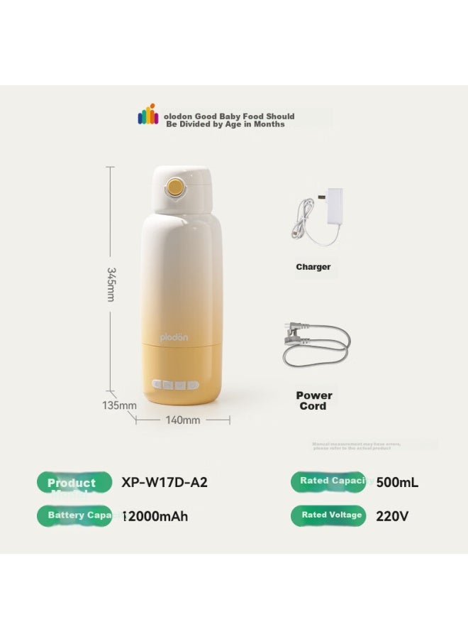 Plodon Baby Portable Milk Warmer Wireless Constant Temperature Water Bottle Kettle For Milk Preparation With Fast Charger - Image 1