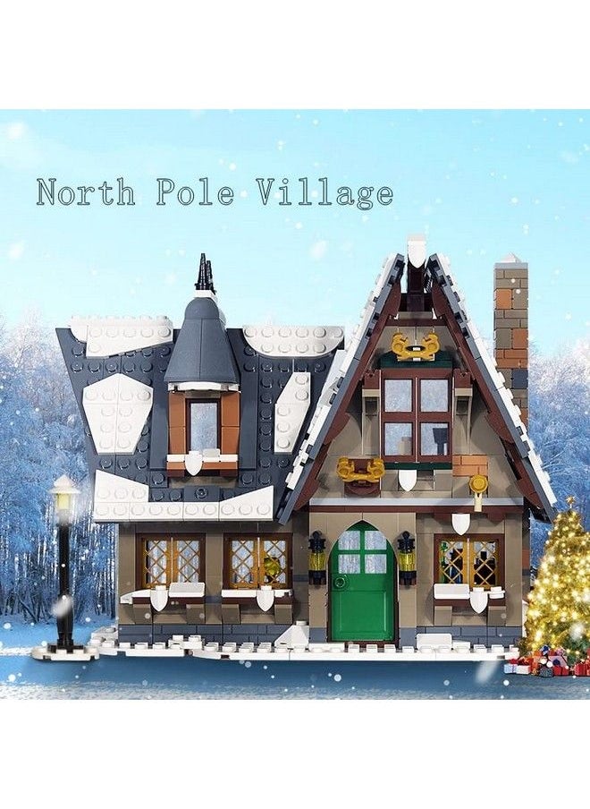mould king 16049 Cottage Model Kits Winter Snow House Building Sets Miniature Dollhouse Architecture Kit Double Layer Structure House Gift For Kids 766 Pieces  - Image 3
