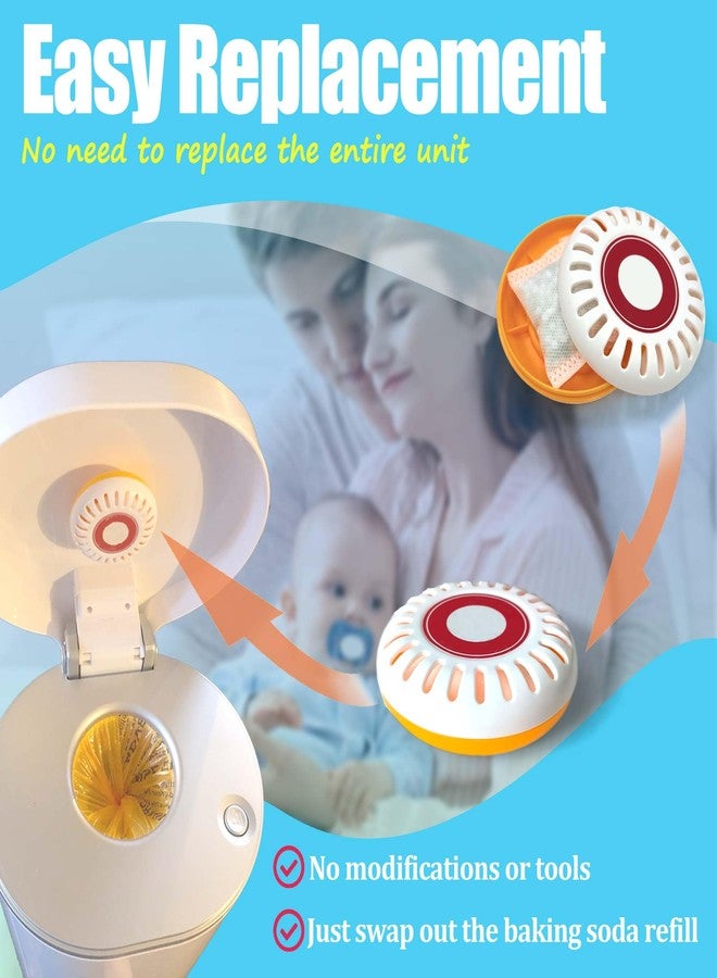 PurifyLogix Diaper Pail Deodorizer Compatible with Arm & Hammer Puck Baking Soda Cartridge, Odor Removing Refills for Munchkin STEP and PAIL Diaper Pails, 12 PCS Ocean Aroma - Image 5