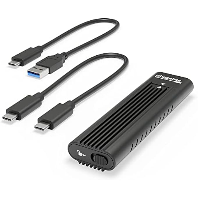 Plugable USB 3.1 GEN 2 SPEEDS ADAPTER WITH USB-C AND USB 3.0 CABLES (10GBPS, SUPPORTS M. 2 NVME SSDS 2280 2) - Image 1