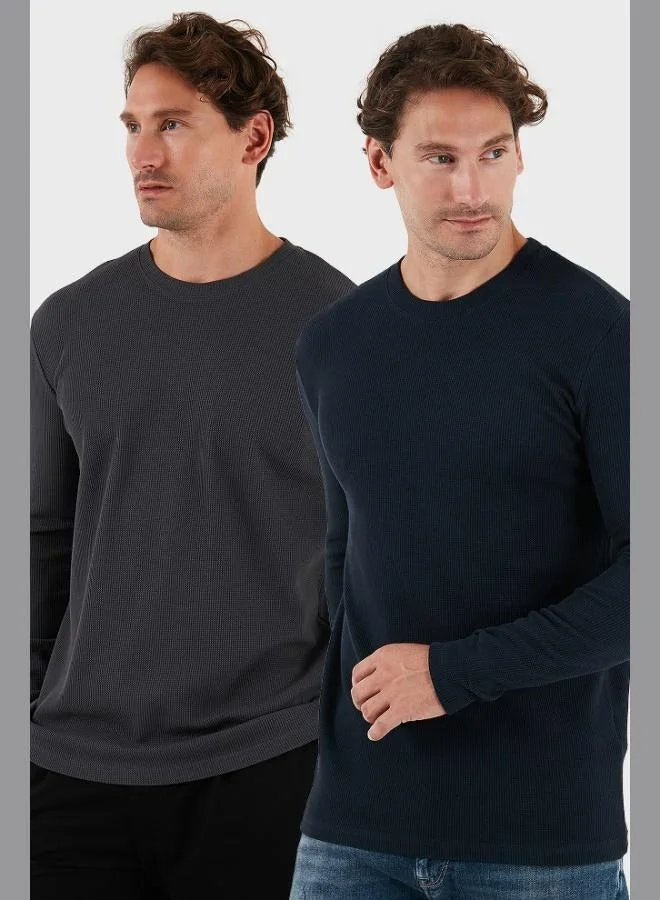 Buratti Buratti Cotton Crew Neck Slim Fit Basic Sweat Men's SWEAT 5905073S2