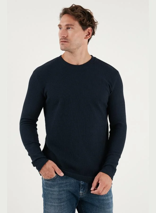 Buratti Buratti Cotton Crew Neck Slim Fit Basic Sweat Men's SWEAT 5905073S2