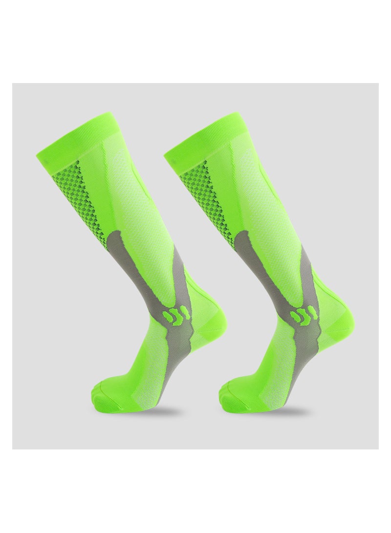 KUYING Outdoor Cycling Fitness Slim Leg elastic Compression Socks Football Socks 